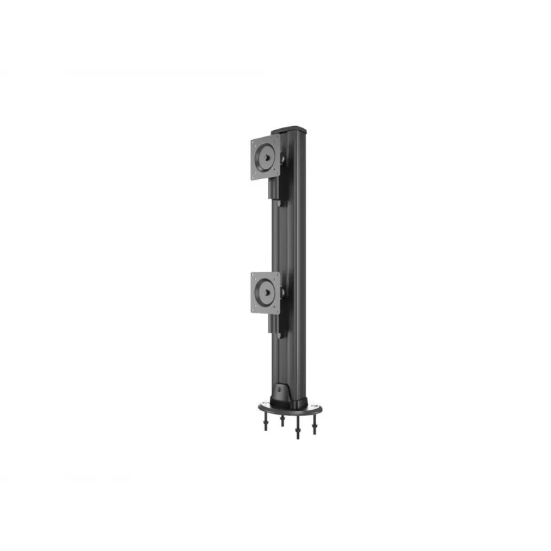 Base pasante MULTIBRACKETS M Deskmount HD — carcasa de aluminio, negra, Ø 21 cm, alto 40 mm, 500 g