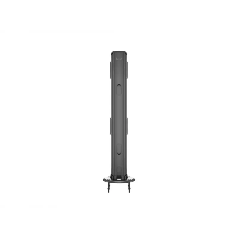 Base pasante MULTIBRACKETS M Deskmount HD — carcasa de aluminio, negra, Ø 21 cm, alto 40 mm, 500 g