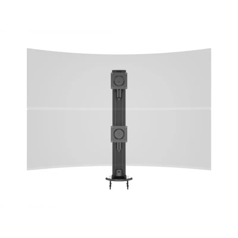 Base pasante MULTIBRACKETS M Deskmount HD — carcasa de aluminio, negra, Ø 21 cm, alto 40 mm, 500 g