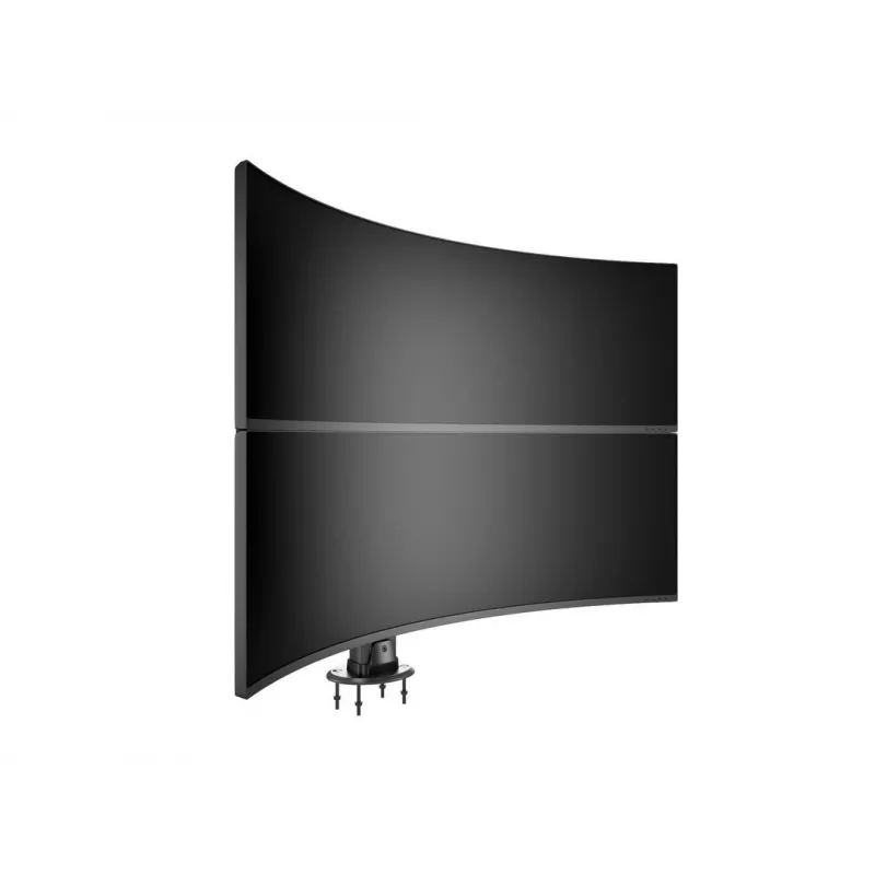 Base pasante MULTIBRACKETS M Deskmount HD — carcasa de aluminio, negra, Ø 21 cm, alto 40 mm, 500 g