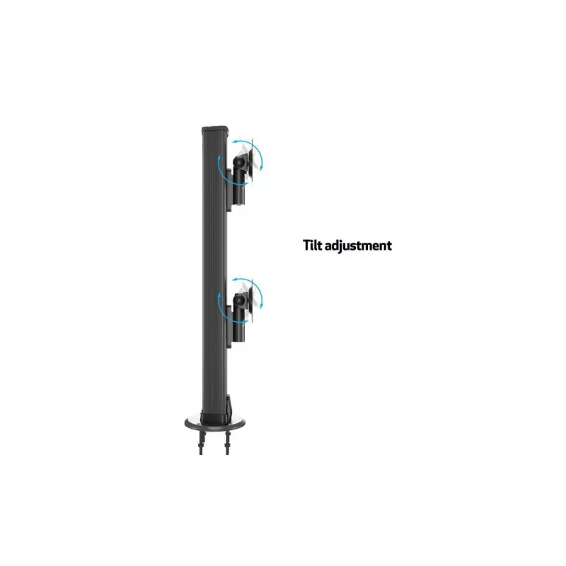 Base pasante MULTIBRACKETS M Deskmount HD — carcasa de aluminio, negra, Ø 21 cm, alto 40 mm, 500 g
