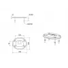 Base pasante MULTIBRACKETS M Deskmount HD — carcasa de aluminio, negra, Ø 21 cm, alto 40 mm, 500 g