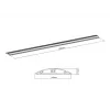 Multibrackets M Canaleta de cables para suelo Aluminio - 139 mm ancho - 1600 mm largo