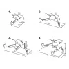 Gestión de cables de pared Multibrackets M Acero Blanco — para una gestión ordenada de cables
