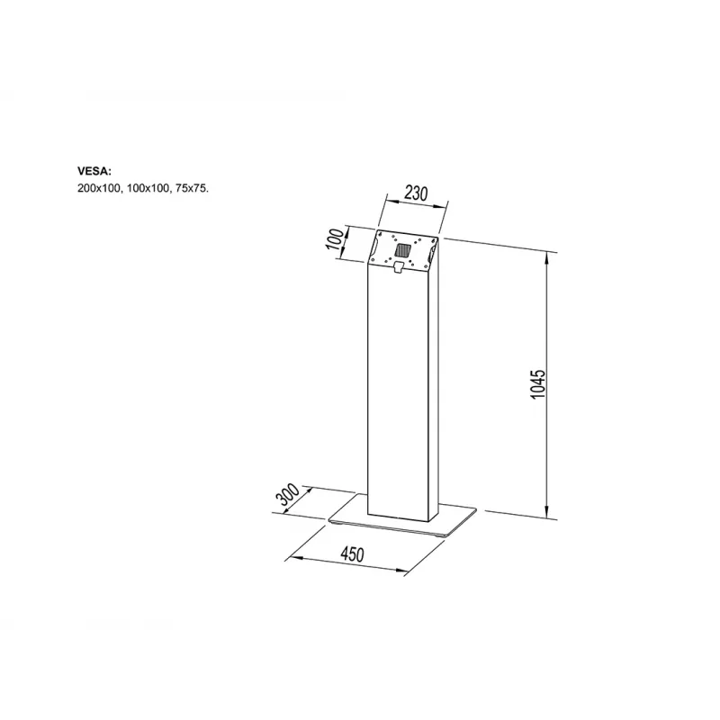 Multibrackets M Pro Series kiosco negro 15-32
