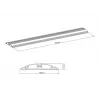 Multibrackets M canaleta para cables de suelo negro – 139 mm de ancho – 750 mm de largo