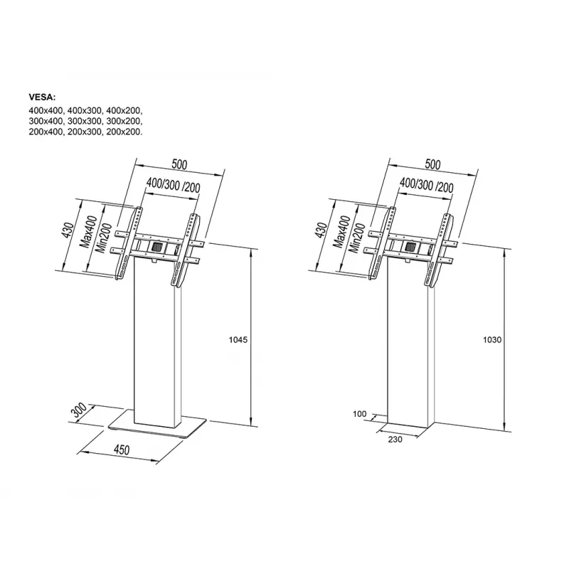 Multibrackets M Pro Series kiosco negro 15-32