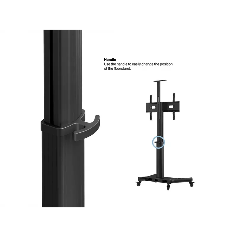 Multibrackets M soporte de suelo motorizado Public de columna única 170 HD 60 kg de capacidad 32-75