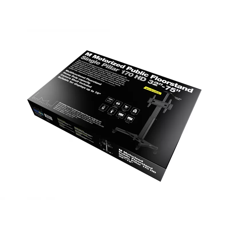 Multibrackets M soporte de suelo motorizado Public de columna única 170 HD 60 kg de capacidad 32-75