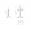 Multibrackets M soporte de suelo motorizado Public de columna única 170 HD 60 kg de capacidad 32-75