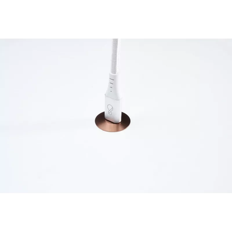 Cable USB-C a USB-C Ochno O-USBG2-70-1 — USB 3.2 Gen 2, DP Alt Mode 1.4, conector macho–conector macho, trenzado, 0,7 m, blanco