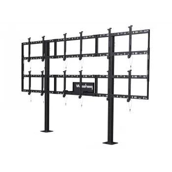 Peerless DS-S555-3X2 Carro/soporte multimedia Negro Soporte multimedia