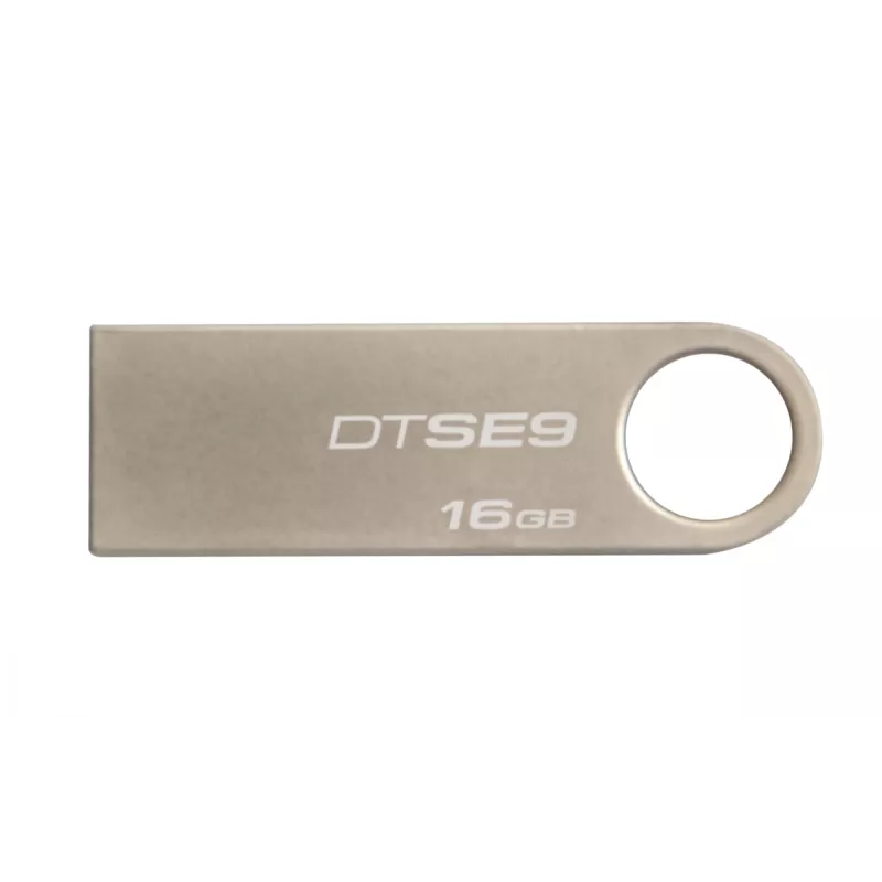 Memoria USB KINGSTON DataTraveler SE9 16GB — USB Type-A 2.0, Plata, sin tapa
