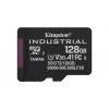 Tarjeta microSDXC Kingston 128 GB Industrial C10 A1 pSLC UHS-I, 100 MB/s lectura, 80 MB/s escritura, V30/U3, negra + adaptador SD