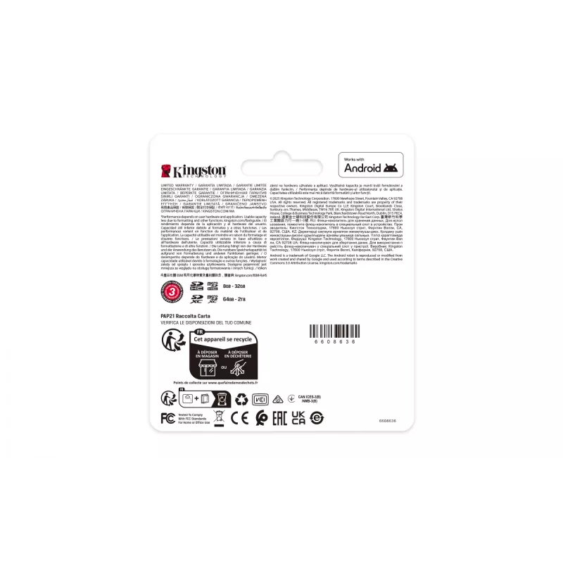 Kingston Technology 128GB microSDXC Industrial C10 A1 pSLC Card pack individual sin adaptador