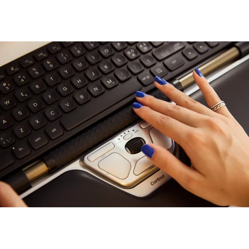 Ratón ergonómico con cable Contour Design RollerMouse Red USB-C 2800 DPI 6 botones