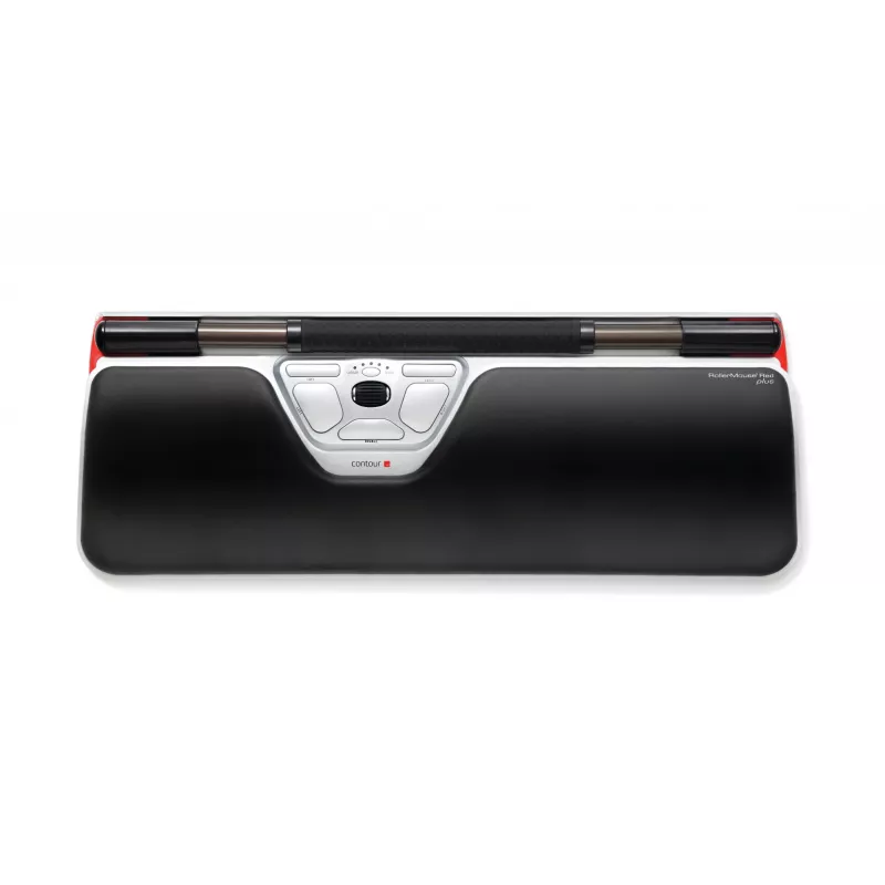 Contour Design RollerMouse Red Plus + Balance con cable, tamaño completo (100 %), con cable, USB, QWERTY, negro, ratón incluido