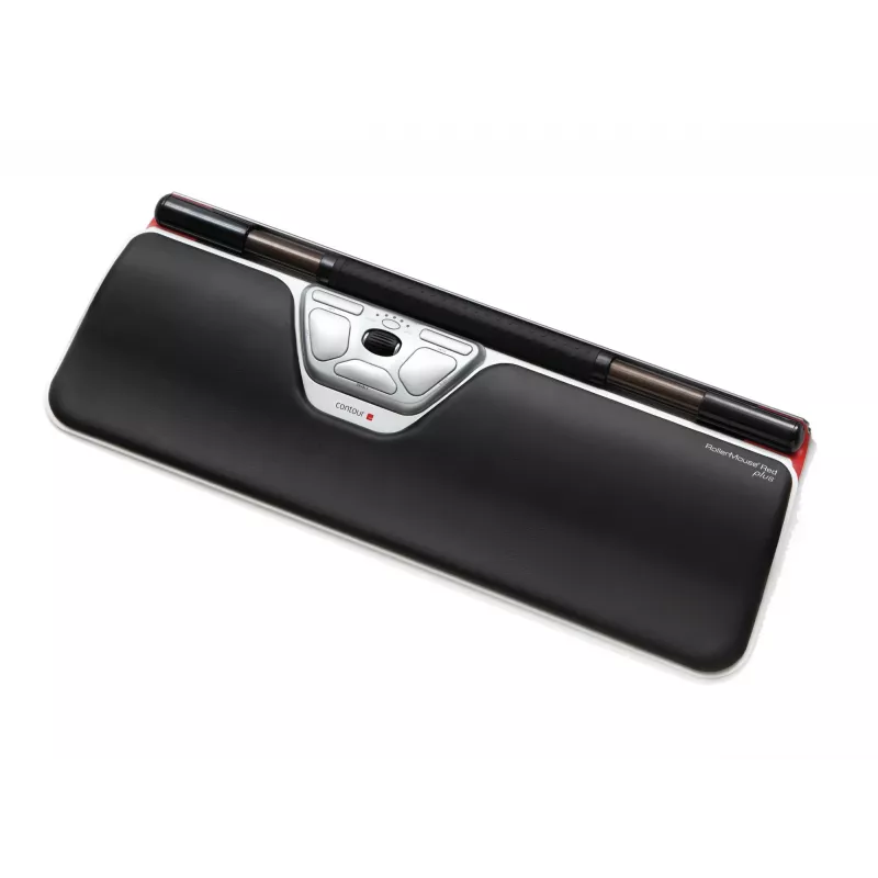 Contour Design RollerMouse Red Plus + Balance con cable, tamaño completo (100 %), con cable, USB, QWERTY, negro, ratón incluido