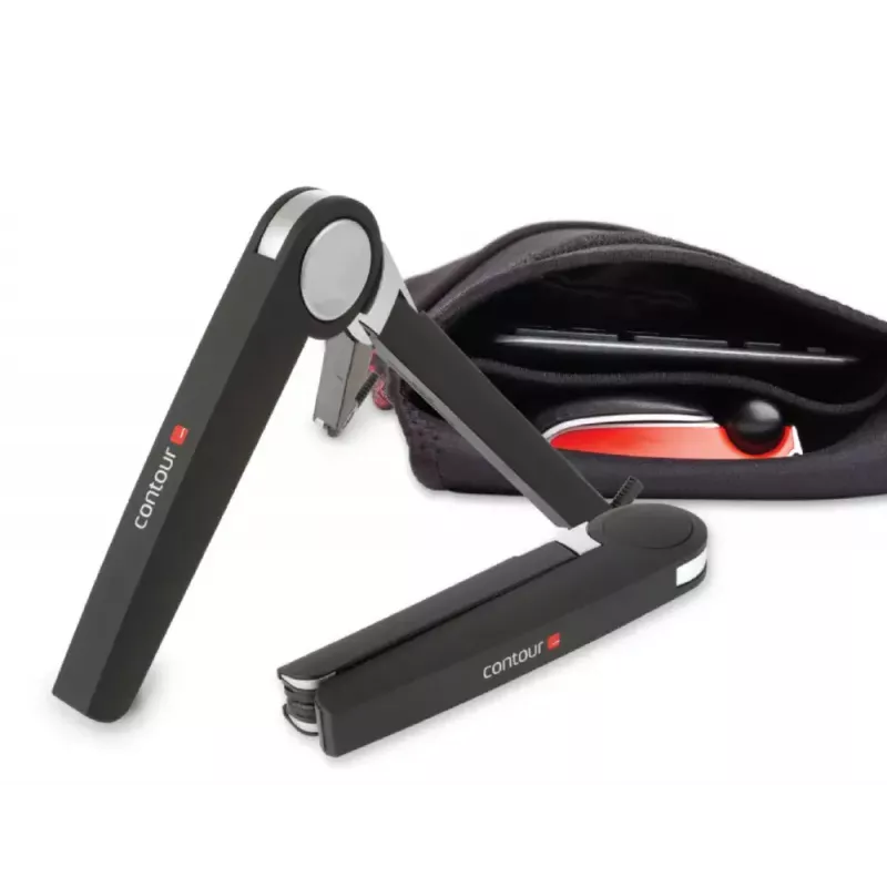 Contour RollerMouse Red Plus WL Travel Kit — inalámbrico RF, formato de teclado tamaño completo, negro, incluye ratón y reposamuñecas