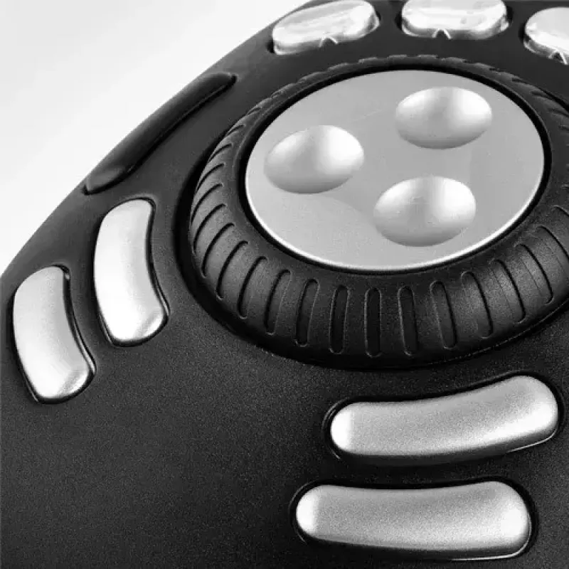 Control multimedia Contour PRO v2 – USB, plata/negro, 43×77,5×11,5 mm