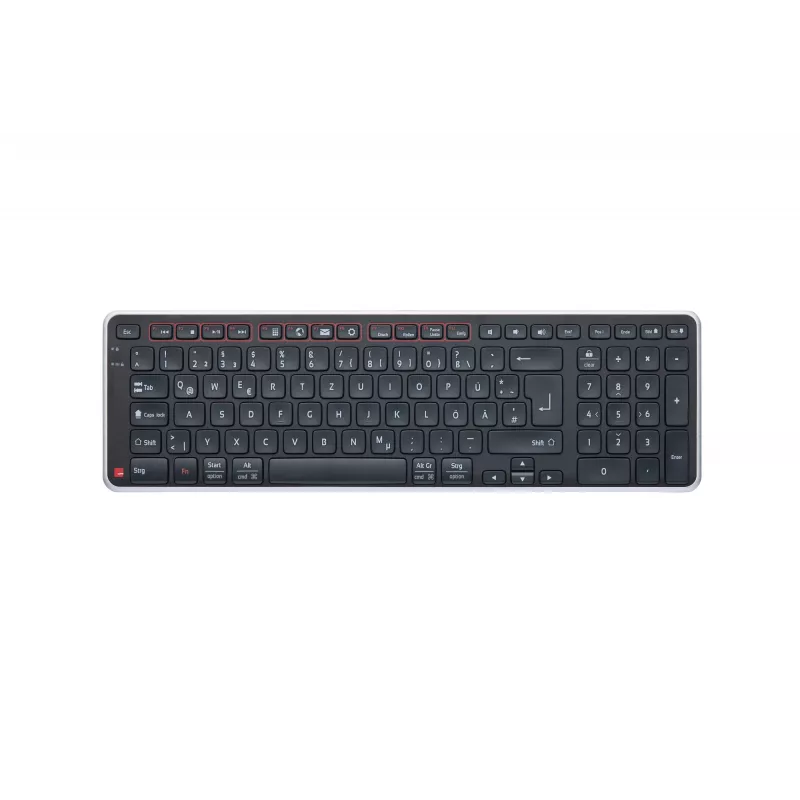 Contour Design Balance teclado DE, inalámbrico, tamaño completo (100 %), inalámbrico, RF Wireless + USB, interruptores de tijera, QWERTZ, negro