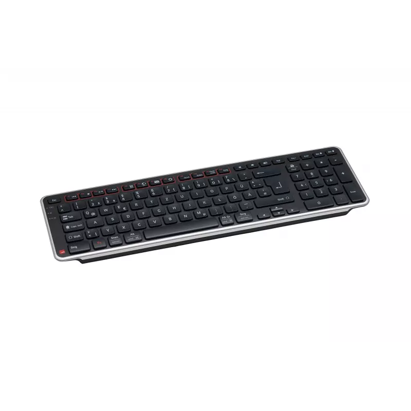 Contour Design Balance teclado DE, inalámbrico, tamaño completo (100 %), inalámbrico, RF Wireless + USB, interruptores de tijera, QWERTZ, negro