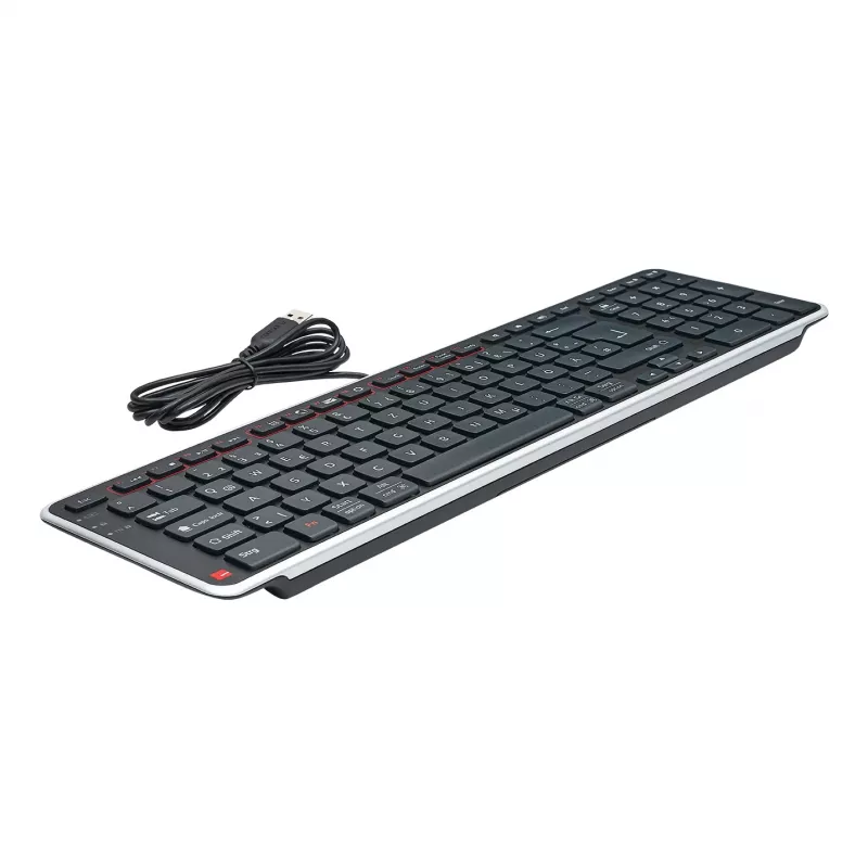 Contour Design Balance teclado DE, con cable, tamaño completo (100%), inalámbrico, RF Wireless + USB, QWERTZ, negro
