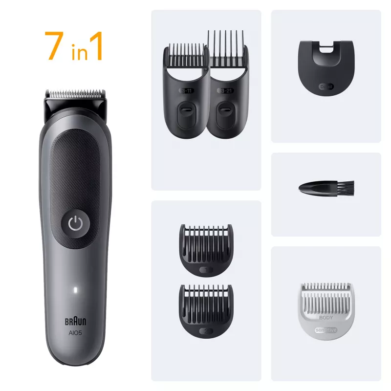 Braun AIO5520 cortapelos/recortadora negro, gris 14 litio (Li-Ion)