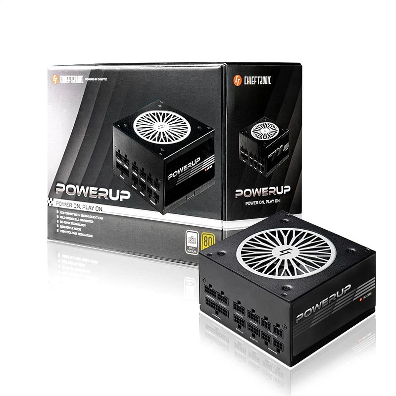 Chieftec PowerUp GPX-850FC fuente de alimentación 850 W 20+4 pin ATX ATX negra