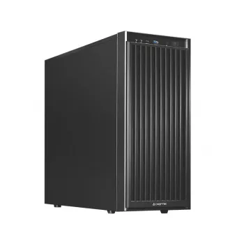 Caja de ordenador CHIEFTEC BW-01B-OP semitorre ATX/ITX, compatible con 6×3,5 pulgadas + 4×2,5 pulgadas, 2×5,25 pulgadas, trasero 1×120 mm, SGCC, negra, 200×510×465 mm