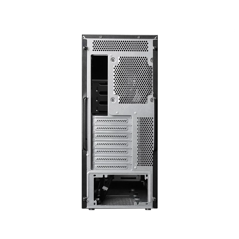 Caja de ordenador CHIEFTEC BW-01B-OP semitorre ATX/ITX, compatible con 6×3,5 pulgadas + 4×2,5 pulgadas, 2×5,25 pulgadas, trasero 1×120 mm, SGCC, negra, 200×510×465 mm