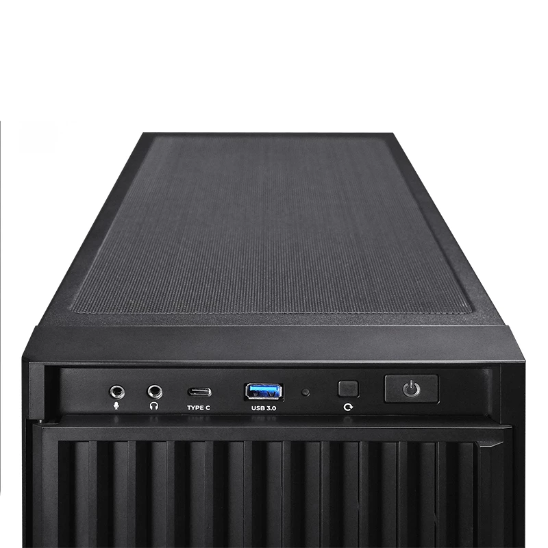 Caja de ordenador CHIEFTEC BW-01B-OP semitorre ATX/ITX, compatible con 6×3,5 pulgadas + 4×2,5 pulgadas, 2×5,25 pulgadas, trasero 1×120 mm, SGCC, negra, 200×510×465 mm