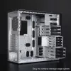Caja de ordenador CHIEFTEC BW-01B-OP semitorre ATX/ITX, compatible con 6×3,5 pulgadas + 4×2,5 pulgadas, 2×5,25 pulgadas, trasero 1×120 mm, SGCC, negra, 200×510×465 mm