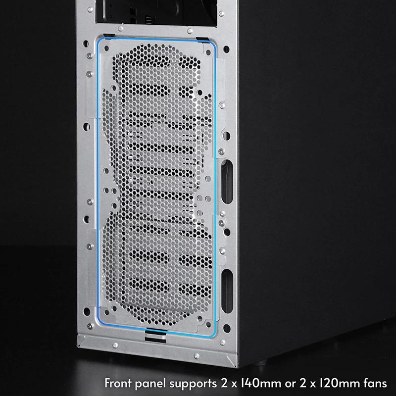 Caja de ordenador CHIEFTEC BW-01B-OP semitorre ATX/ITX, compatible con 6×3,5 pulgadas + 4×2,5 pulgadas, 2×5,25 pulgadas, trasero 1×120 mm, SGCC, negra, 200×510×465 mm