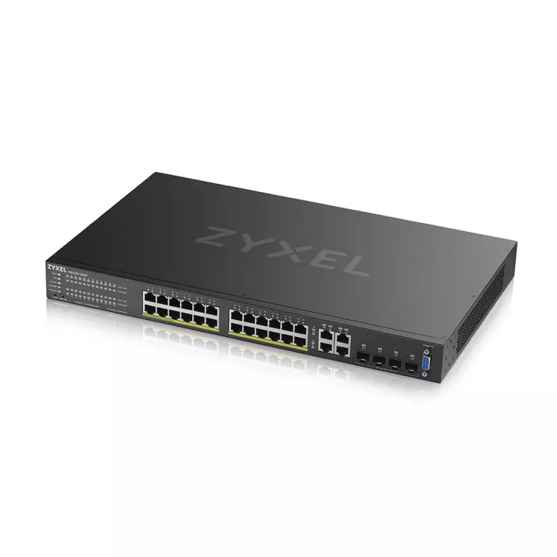 Zyxel GS2220-28HP-EU0101F switch de red gestionado L2 Gigabit Ethernet (10/100/1000) Power over Ethernet (PoE) negro