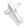Peach Combo-Clip con aguja y almohadilla autoadhesiva, plateado, blanco, 100 uds.