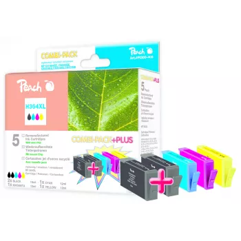 Peach 316405 cartucho de tinta 5 uds. negro, cian, magenta, amarillo