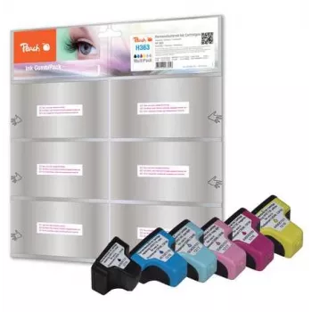 Peach 319010 Tinta compatible MultiPackPlus para HP 363XL, 6 colores