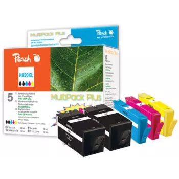 Peach 319222 Cartucho de tinta 5 uds. alto (XL) rendimiento negro, cian, magenta, amarillo