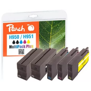 Peach PI300-587 Cartucho de tinta negro, cian, magenta, amarillo