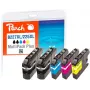 Peach 319377 Cartucho de tinta 4 uds. compatible alto (XL) rendimiento negro, cian, magenta, amarillo