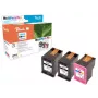 Peach 0F319640 Cartucho de tinta 3 uds. negro, cian, magenta, amarillo