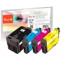 Peach 319815 Cartucho de tinta 4 uds. compatible negro, cian, magenta, amarillo