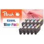 Peach 0F319987 Cartucho de tinta 10 uds. negro, cian, magenta, amarillo