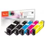 Peach 320123 Cartucho de tinta 5 uds. negro, cian, magenta, amarillo