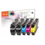 Peach PI500-225 Cartucho de tinta 5 uds. compatible rendimiento estándar negro, cian, magenta, amarillo