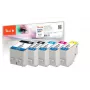 Peach 320402 Cartucho de tinta 5 uds. compatible alto (XL) rendimiento negro, coral, magenta, negro foto, amarillo