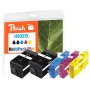 Peach PI300-865 Cartucho de tinta 5 uds. compatible alto (XL) rendimiento negro, cian, magenta, amarillo