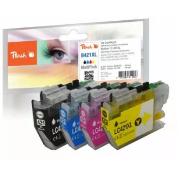 Peach PI500-377 cartucho de tinta 4 uds. original alto (XL) rendimiento negro, cian, magenta, amarillo
