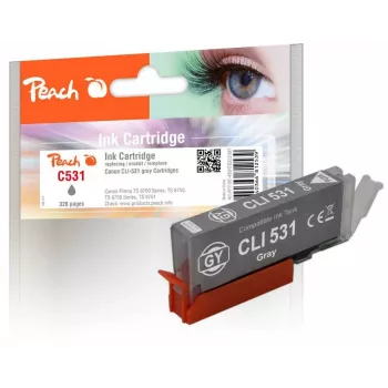 Peach PI100-499 cartucho de tinta 1 ud. compatible rendimiento estándar gris